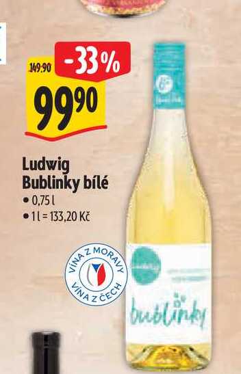 Ludwig Bublinky bílé, 0,75 l