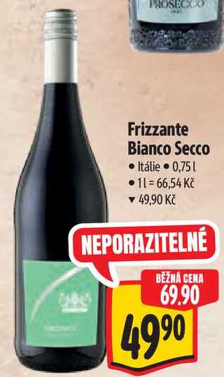 Frizzante Bianco Secco, 0,75 l