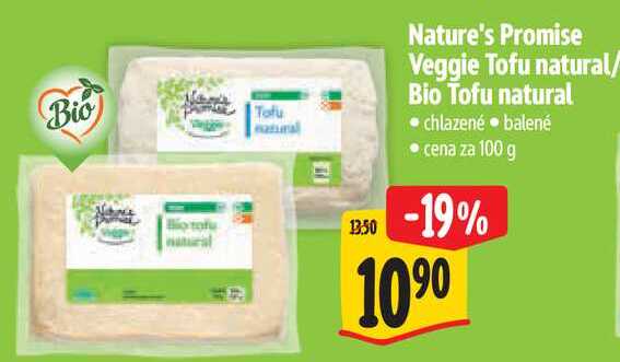 Nature's Promise Veggie Tofu natural/Bio Tofu natural, cena za 100 g