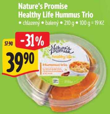 Nature's Promise Healthy Life Hummus Trio, 210 g