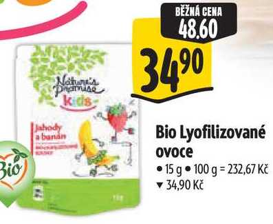 Bio Lyofilizované ovoce, 15 g 