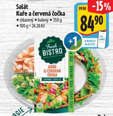 Salát Kuře a červená čočka, 350 g