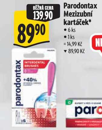 Parodontax Mezizubní kartáček, 6 ks