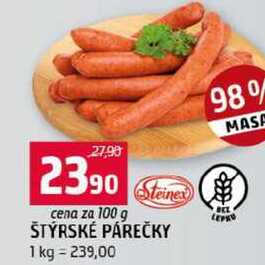 ŠTÝRSKÉ PÁREČKY 100g