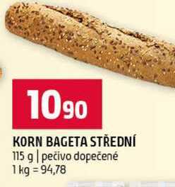 KORN BAGETA STŘEDNÍ 115 g pečivo dopečené