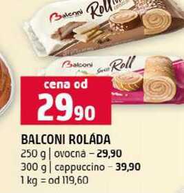BALCONI ROLÁDA 250 g ovocna 300 g cappuccino