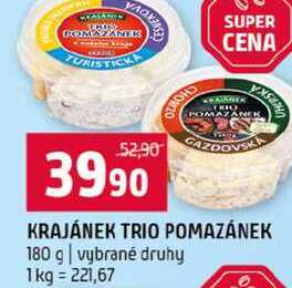 KRAJÁNEK TRIO POMAZÁNEK 180 g vybrané druhy