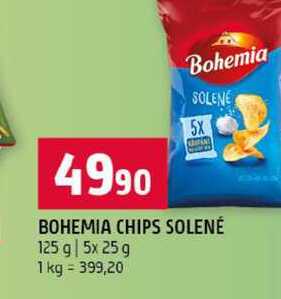 BOHEMIA CHIPS SOLENÉ 125 g 5x 25 g