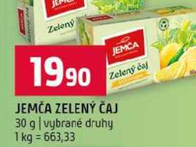JEMČA ZELENÝ ČAJ 30 g vybrané druhy