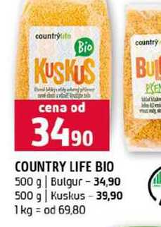 COUNTRY LIFE BIO 500 g Bulgur 500 g Kuskus