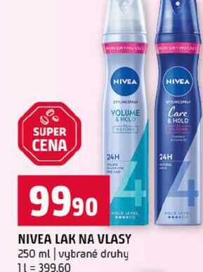 NIVEA LAK NA VLASY 250 ml vybrané druhy 
