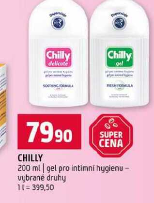 Chilly 200 ml gel pro intimní hygienu vybrané druhy Terno
