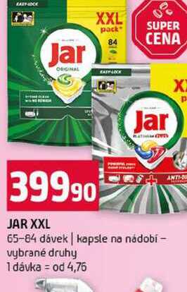 JAR XXL 65-84 dávek kapsle na nádobí vybrané druhy 