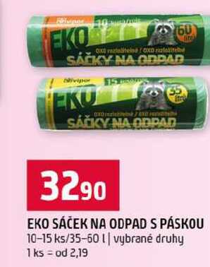EKO SÁČEK NA ODPAD S PÁSKOU 10-15 ks 35-60 vybrané druhy Terno