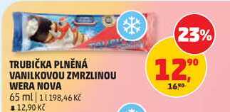TRUBIČKA PLNĚNÁ VANILKOVOU ZMRZLINOU WERA NOVA, 65 ml