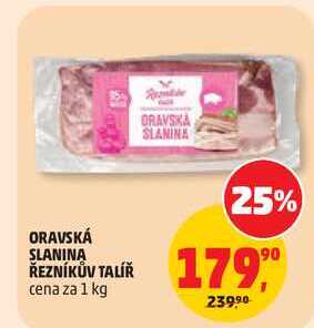 ORAVSKÁ SLANINA ŘEZNÍKŮV TALÍŘ, 1 kg