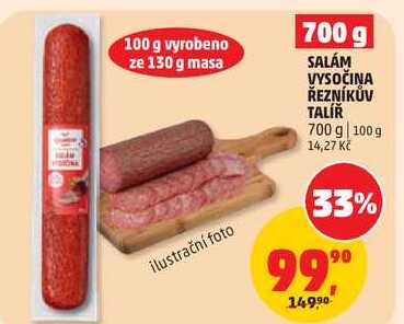 SALÁM VYSOČINA ŘEZNÍKŮV TALÍŘ, 700 g