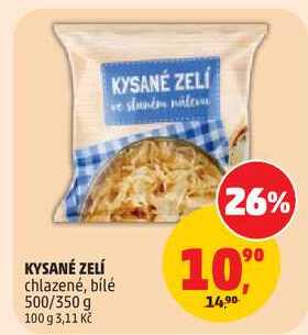 KYSANÉ ZELÍ chlazené, bílé, 500/350 g