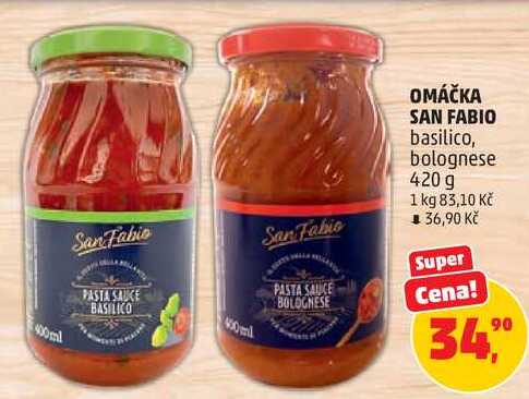 OMÁČKA SAN FABIO basilico, bolognese, 420g  