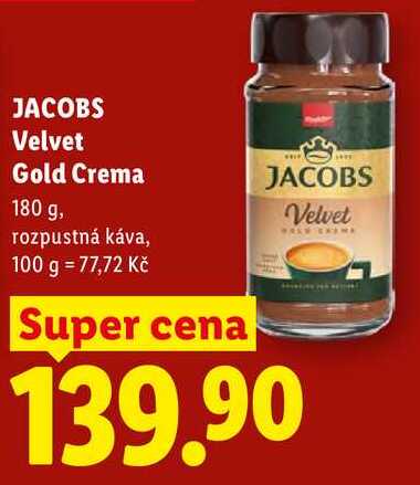 JACOBS Velvet Gold Crema, 180 g