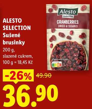 ALESTO SELECTION Sušené brusinky, 200 g