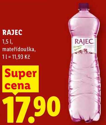 RAJEC, 1,5 l, mateřídouška