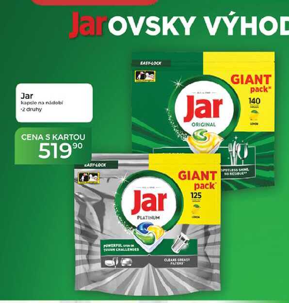 Jar kapsle na nádobí  