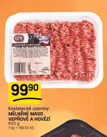 MĚLNĚNÉ MASO VEPŘOVÉ A HOVĚZÍ 600 g