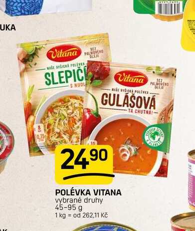 POLÉVKA VITANA vybrané druhy 45-95 g 