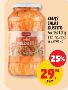ZELNÝ SALÁT GUSTITO, 640/410 g