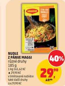 NUDLE Z PÁNVE MAGGI různé druhy, 185g