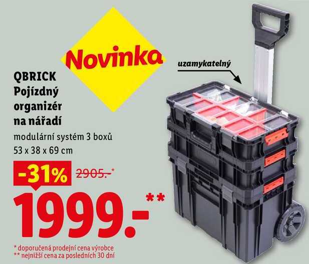 QBRICK Pojízdný organizér na nářad