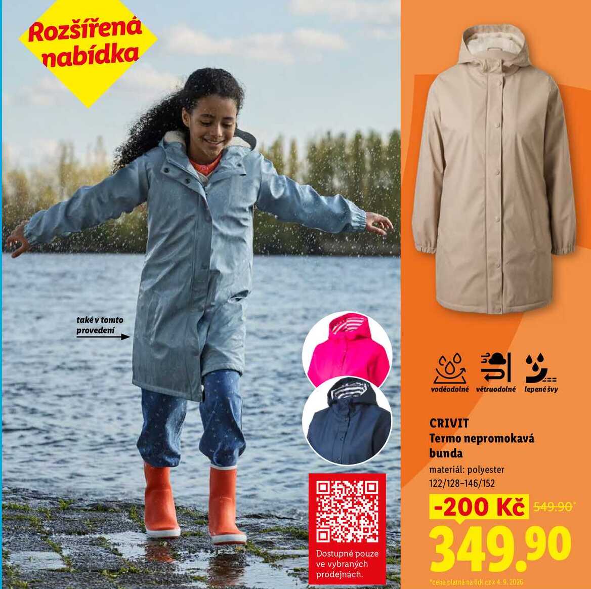 CRIVIT Termo nepromokavá bunda Lidl