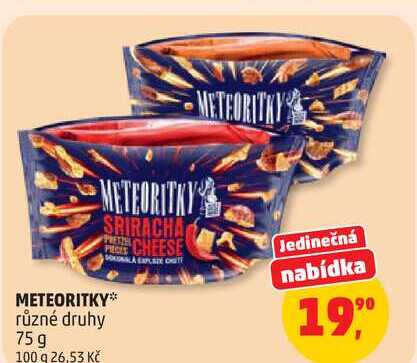 METEORITKY různé druhy, 75 g
