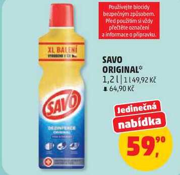 SAVO ORIGINAL, 1,2 l Penny Market