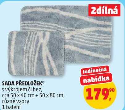 SADA PŘEDLOŽEK s výkrojem či bez, cca 50 x 40 cm + 50 x 80 cm, různé vzory, 1 balení