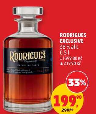 RODRIGUES EXCLUSIVE 38% alk., 0,5 l