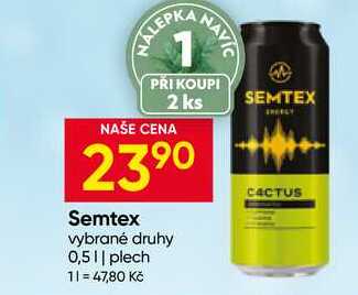 Semtex vybrané druhy 0,5l plech