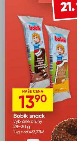 Bobik snack vybrané druhy 28-30 g