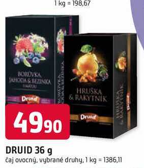 Druid čaj ovocný, vybrané druhy, 36g