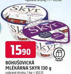 BOHUŠOVICKÁ MLÉKÁRNA SKYR 130 g