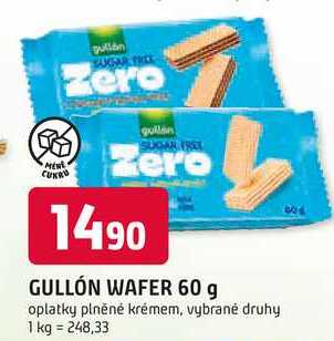 GULLÓN WAFER 60 g oplatky plněné krémem