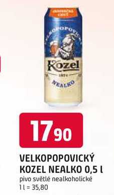CVELKOPOPOVICKÝ KOZEL NEALKO 0,5 L plech