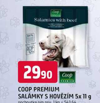 COOP PREMIUM SALÁMKY S HOVĚZÍM 5x 11 g 
