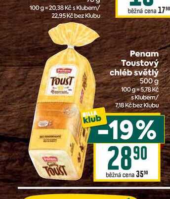 Penam Toustový chléb světlý 500 g