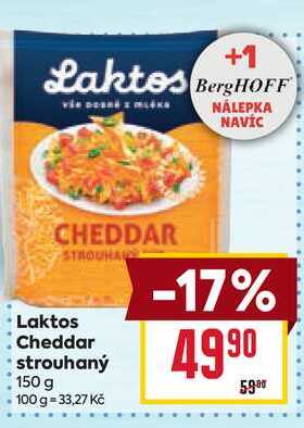 Laktos Cheddar *strouhaný 150 g 