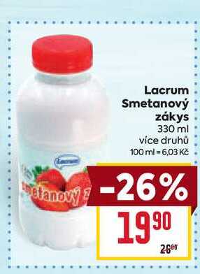 Lacrum Smetanový zákys 330 ml 