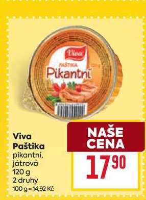 Viva Paštika pikantní, játrová 120 g