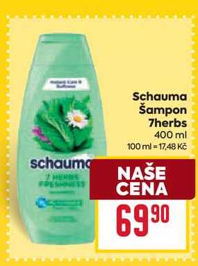 Schauma Šampon 7herbs 400 ml BILLA