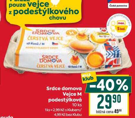 Srdce domova Vejce M podestýlková 10 ks 